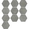 Gres szkliwiony HEXAGON CEMENTO SILVER MISTO TEX CERAMIKA PILCH TRADE