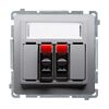 Gniazdo głośnikowe podwójne BASIC MODUŁ inox KONTAKT SIMON