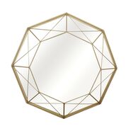 Lustro dekoracyjne FILAR BRASS złote śr. 50 cm INSPIRE