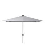 Parasol ogrodowy 285 x 285 cm SONORA z oświetleniem LED szary kwadratowy NATERIAL