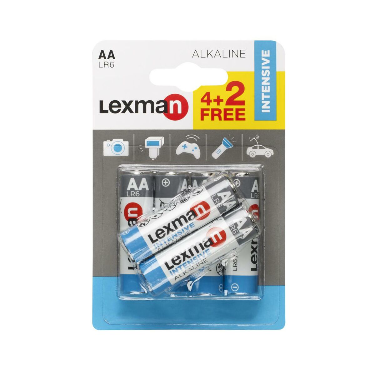 Bateria alkaliczna LR6/AA 6 SZT. LEXMAN