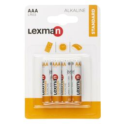 Bateria alkaliczna LR03/AAA 4 SZT. LEXMAN