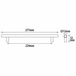 Uchwyt meblowy Sara 224 mm nikiel Inspire