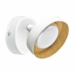 Reflektor Malai biały z drewnem IP44 LED Inspire