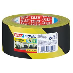 Taśma sygnalizacyjna 50 mm x 66 m żółto-czarna Tesa