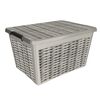 Pojemnik MEGA SIMPLE IML 145L DESKI RATTAN NA KÓŁKACH SPACEO