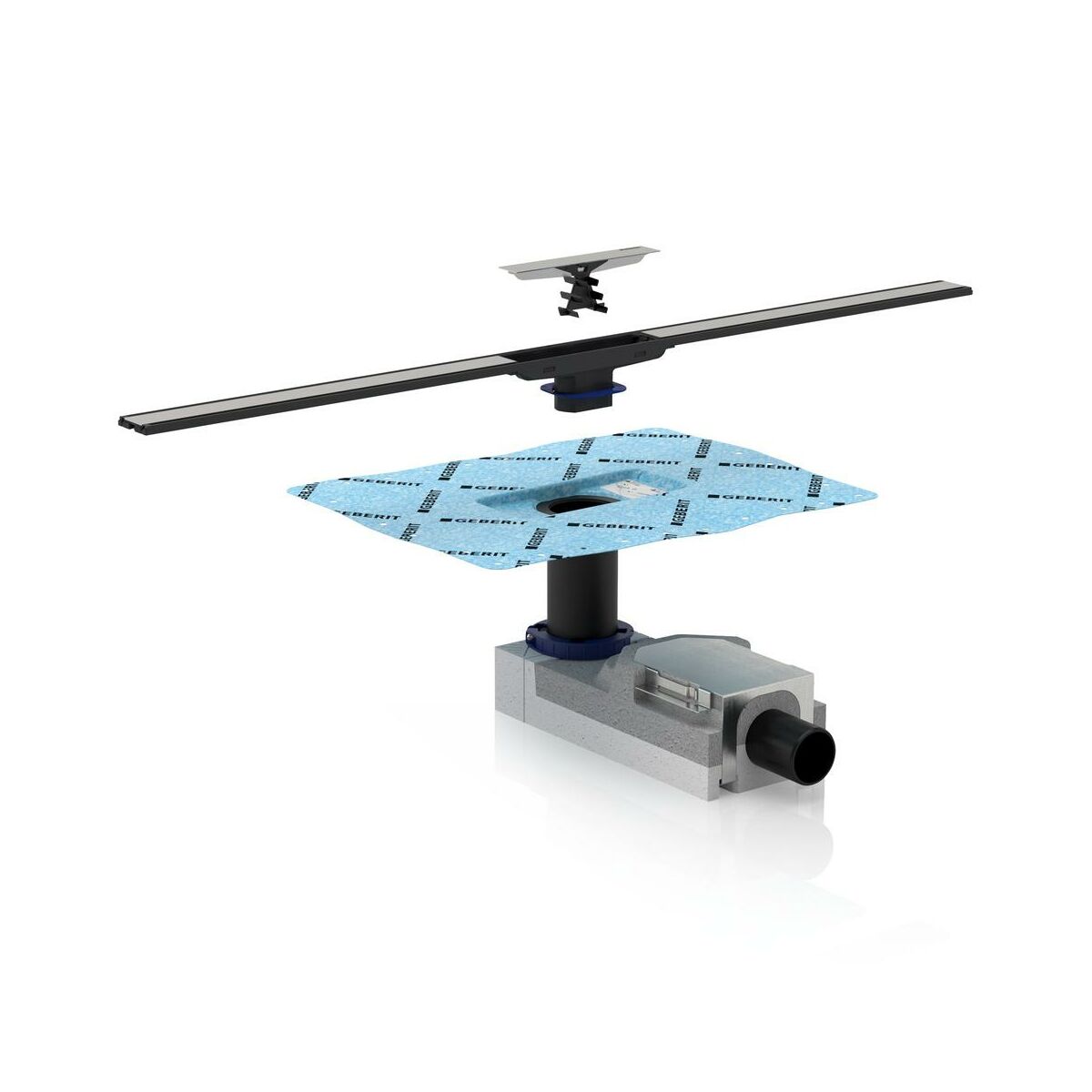 Odpływ liniowy prysznicowy Cleanline20 30-90 cm czarny Geberit