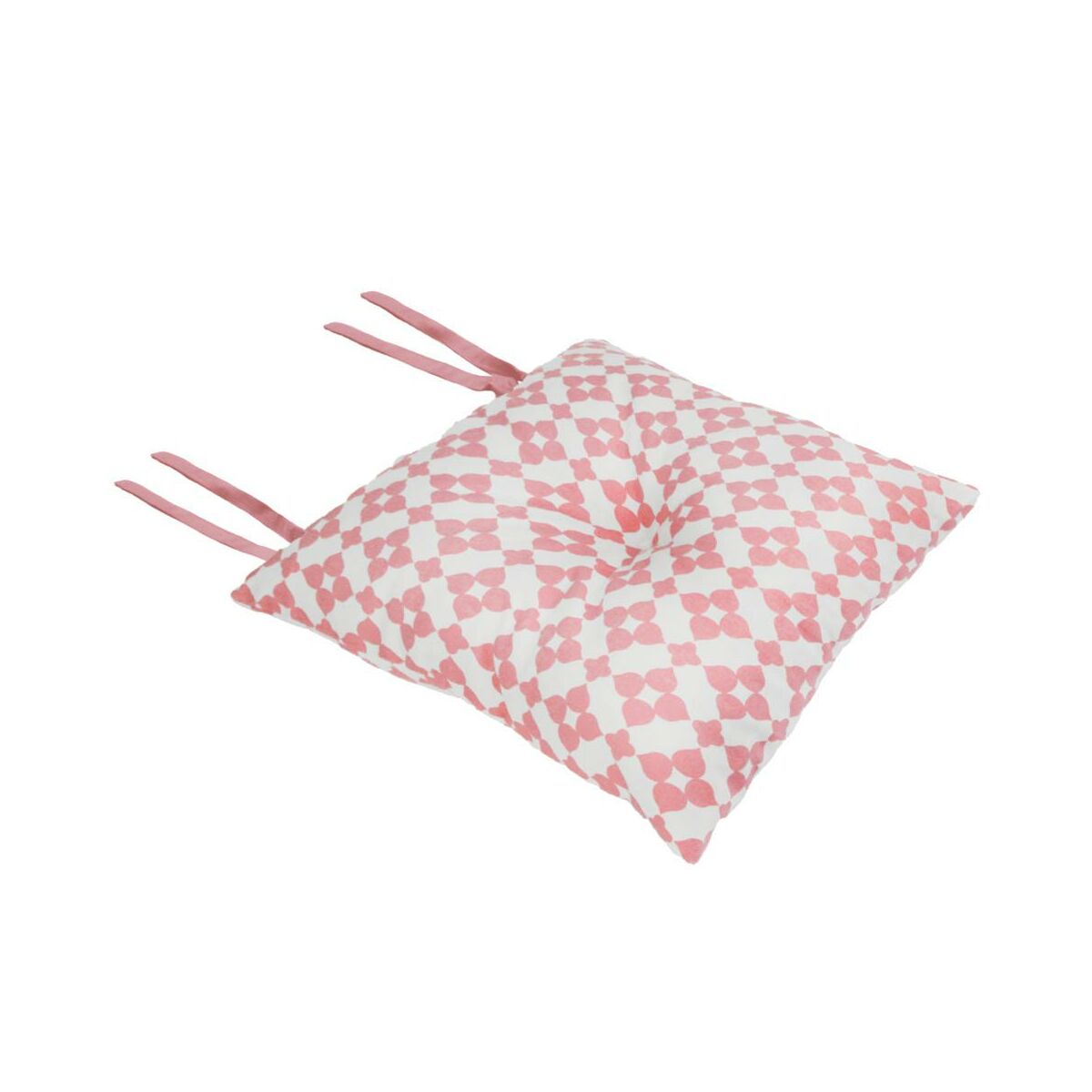 Poduszka na krzesło Silla Geometric różowa 40 x 40 x 8 cm
