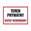 Znak informacyjny TEREN PRYWATNY