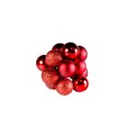 Wiązka bombek plastikowych 2.5 cm 12 szt. MIX