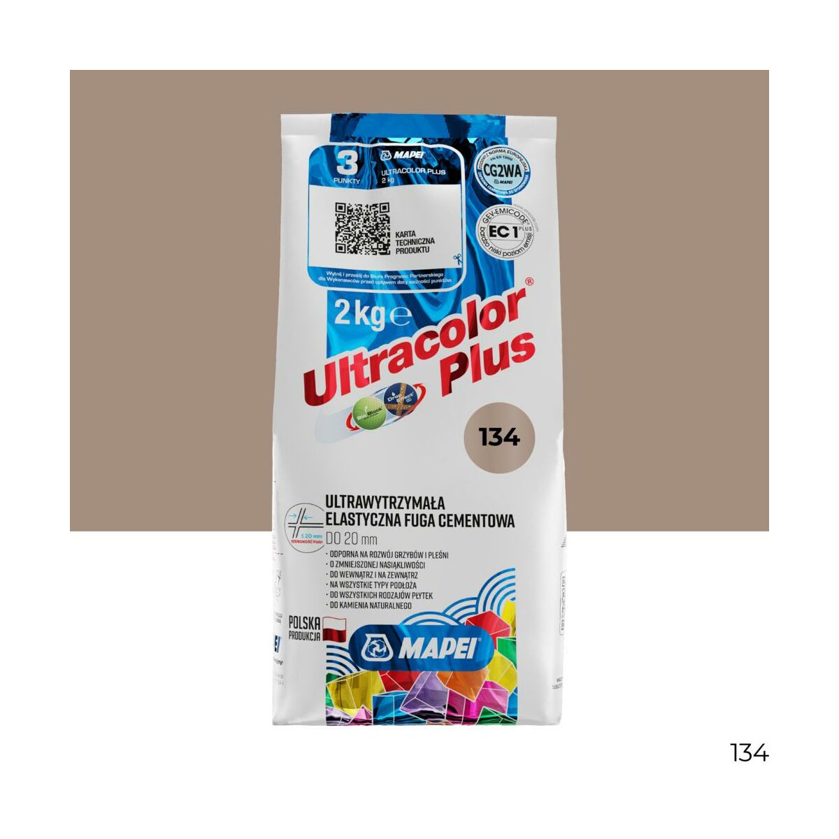 Fuga cementowa Ultracolor 130 jedwab 2 kg Mapei