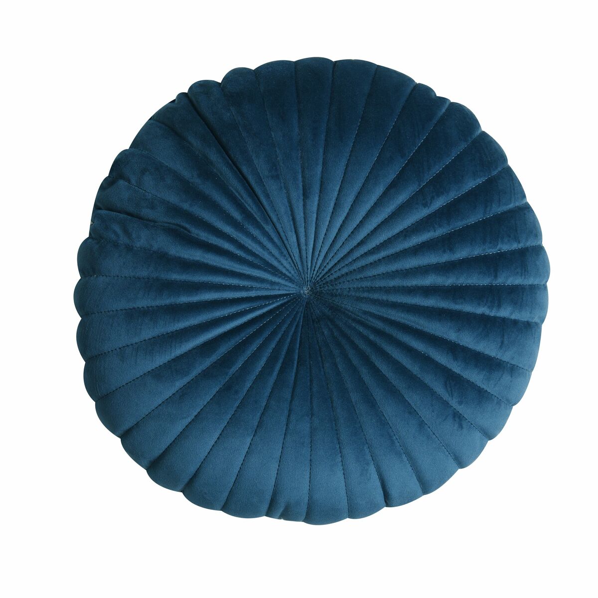 Poduszka okrągła welurowa Tony Ibiza niebieska śr. 40 cm Inspire