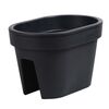 Doniczka balkonowa 39.6 x 39.6 cm plastikowa antracytowa LOFLY RAILING PROSPERPLAST