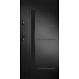 Drzwi zewnętrzne stalowe wejściowe Lyon Black czarny 90 prawe Pantor