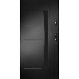 Drzwi zewnętrzne stalowe wejściowe Lyon Black czarny 90 lewe Pantor