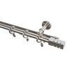 Karnisz TERSO 160 cm podwójny nikiel 19 mm metalowy