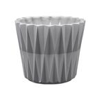 Osłonka ceramiczna 19 cm szara GEOMETRIC 3 J22 EKO-CERAMIKA