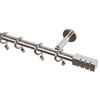 Karnisz TERSO 240 cm pojedynczy nikiel 19 mm metalowy