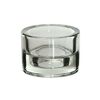 Świecznik szklany Duo wys. 5.8 cm transparentny