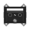 Gniazdo multimedialne VILMA TVL/KLRJ45-15e2-02STEEL STALOWY DPM