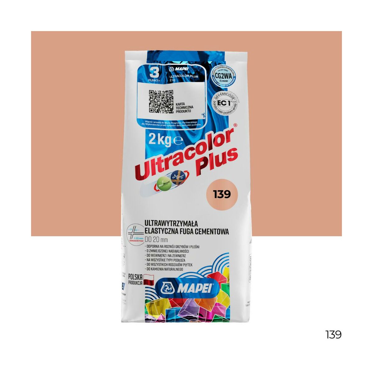 Fuga Ultracolor 139 PUDROWY 2 kg Mapei