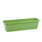 Skrzynka balkonowa 59 x 18.5 cm plastikowa zielona z podstawką ISE600P PROSPERPLAST
