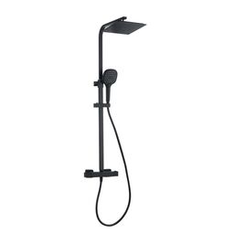 Kolumna prysznicowa z baterią  Modern Black Termostat Liveno