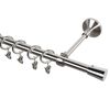 Karnisz VIGO 160 cm pojedynczy chrom 16 mm metalowy INSPIRE
