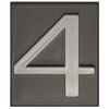 Cyfra 4 wys. 5 cm PVC grafitowa