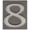 Cyfra 8 wys. 5 cm PVC grafitowa