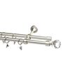 Karnisz Prado Crystal 240 cm podwójny srebrny 19 mm