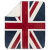 Pled UNION JACK biało-granatowy 130 x 150 cm