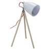 Lampa stołowa CONGO biało-brązowa E27 INSPIRE