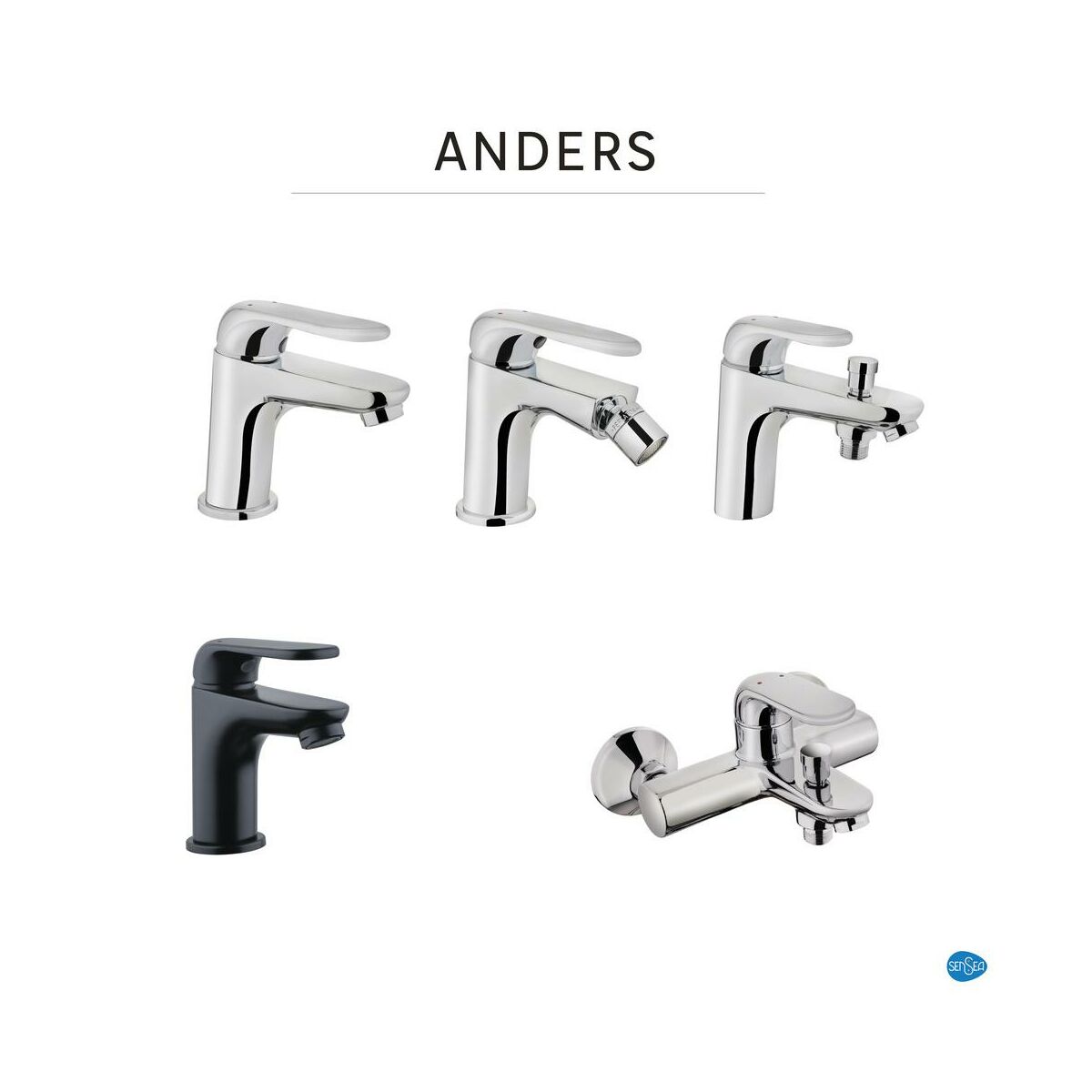 Bateria wannowa chrom Anders Sensea