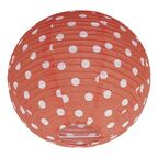 Kula papierowa BAOJI 36 x 30 cm tkanina czerwona w białe kropki E27 INSPIRE