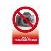 Znak informacyjny ZAKAZ FOTOGRAFOWANIA