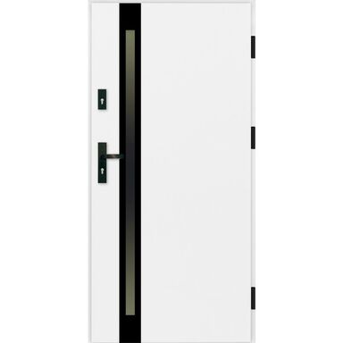 Drzwi zewnętrzne stalowe pasywne Umbria 2 białe 90 prawe Splendoor