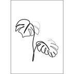 Obraz na metalu MONSTERA LEAF 48 x 67.5 cm