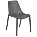 Krzesło ogrodowe Stockholm 47x79 cm plastikowe antracytowe Telehit Garden