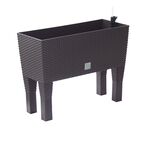 Skrzynka balkonowa 60 x 25 cm plastikowa brązowa z systemem nawadniania RATO CASE HIGH DRT600H PROSPERPLAST