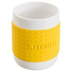 Ociekacz na sztućce żółty CERAMICZNY śr. 12 cm x wys. 15,5 cm ADEO