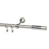 Karnisz PRADO WAVE 160 cm pojedynczy chrom 19 mm metalowy