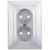 Gniazdo podwójne 2 x 2P + Z SEDNA aluminium SCHNEIDER