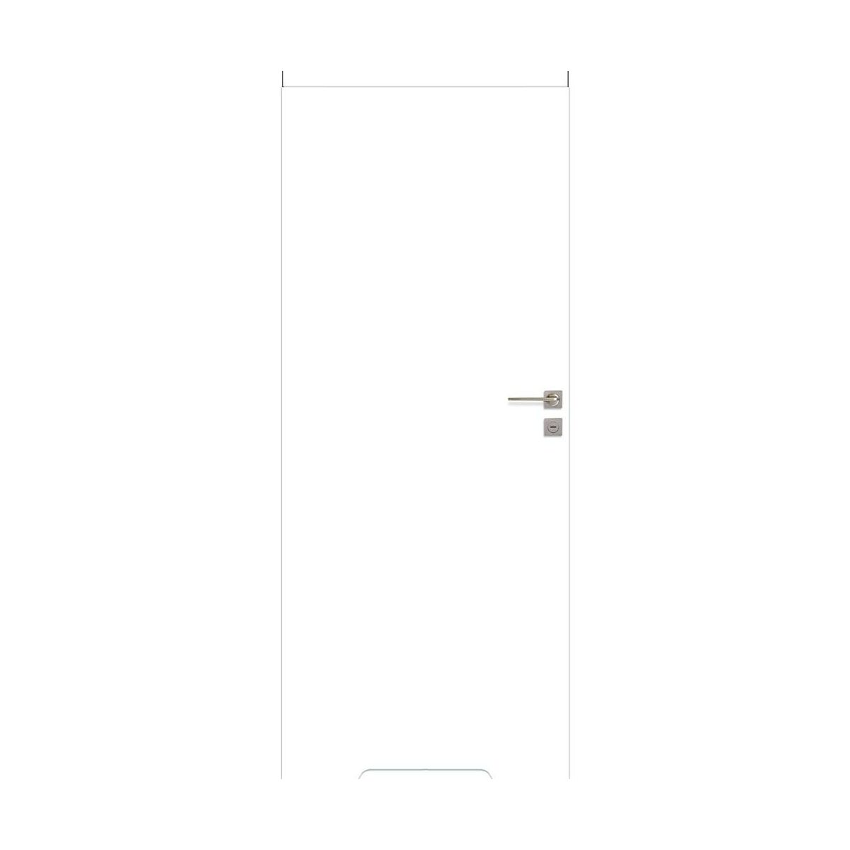 Drzwi wewnętrzne pełne bezprzylgowe łazienkowe z podcięciem wentylacyjnym Basic 60 białe PP Voster