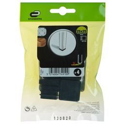 Nakładki ochronne na nogi krzesła czarne 25 x 25 mm 4 szt.