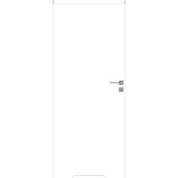 Drzwi wewnętrzne pełne bezprzylgowe łazienkowe z podcięciem wentylacyjnym Basic 80 Białe PP Voster