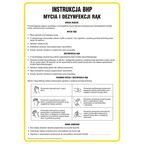 Znak informacyjny INSTRUKCJA DEZYNFEKCJI RĄK