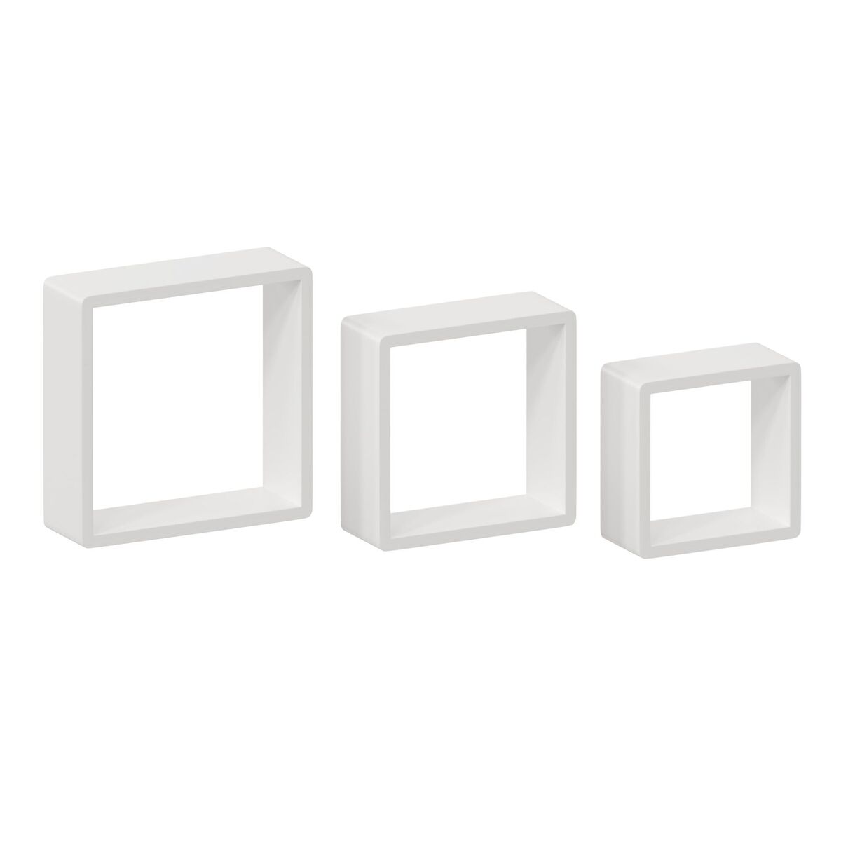 Zestaw 3 półek ściennych Cube biała Spaceo