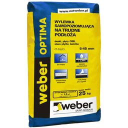 Wylewka betonowa samopoziomująca Optima trudne podłoże 25 kg Weber