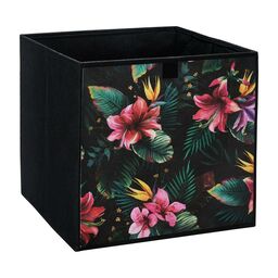 Pudełko tekstylne Kub 31 x 31 x 31 cm kwiaty